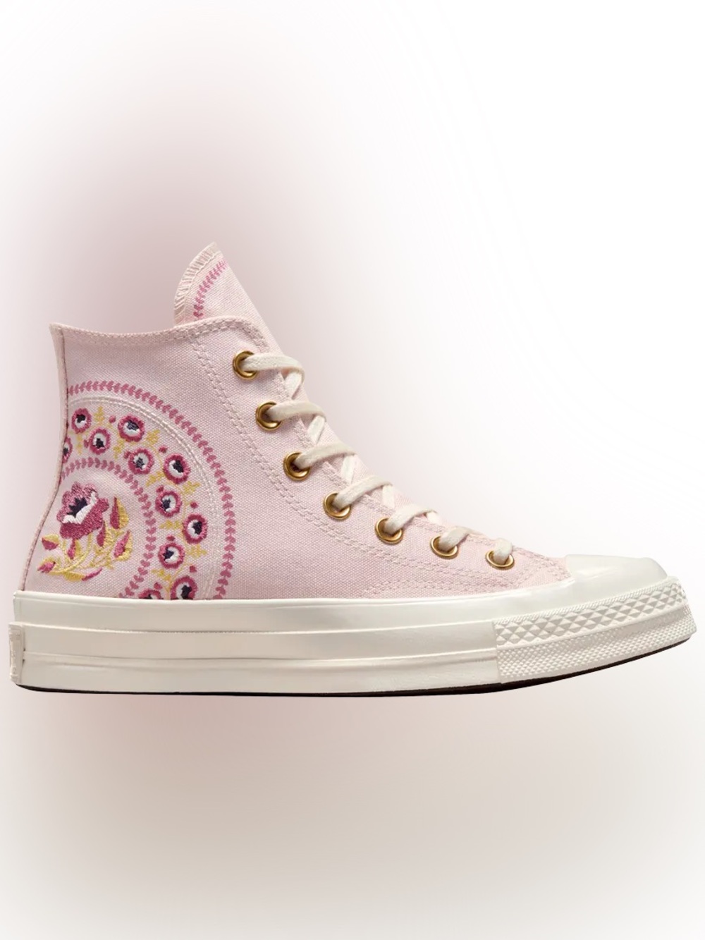 Converse Chuck 70 High-Top Embroidered Florals - Blush Hush Pink